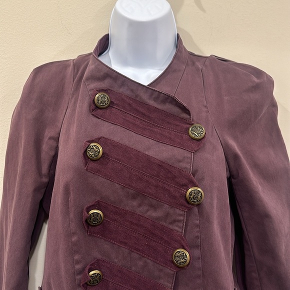 London Jean purple military style jacket- size 2 - Picture 2 of 8
